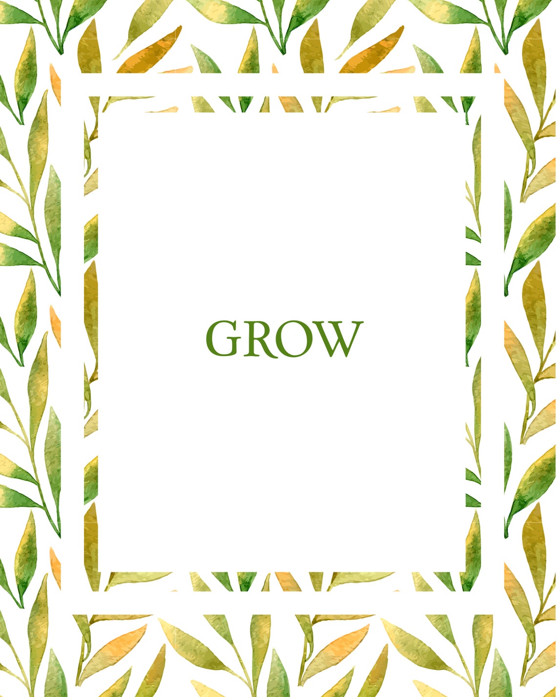 Bloom Watercolor Floral Frame Inspirational Spring Flower Poster - Image 2