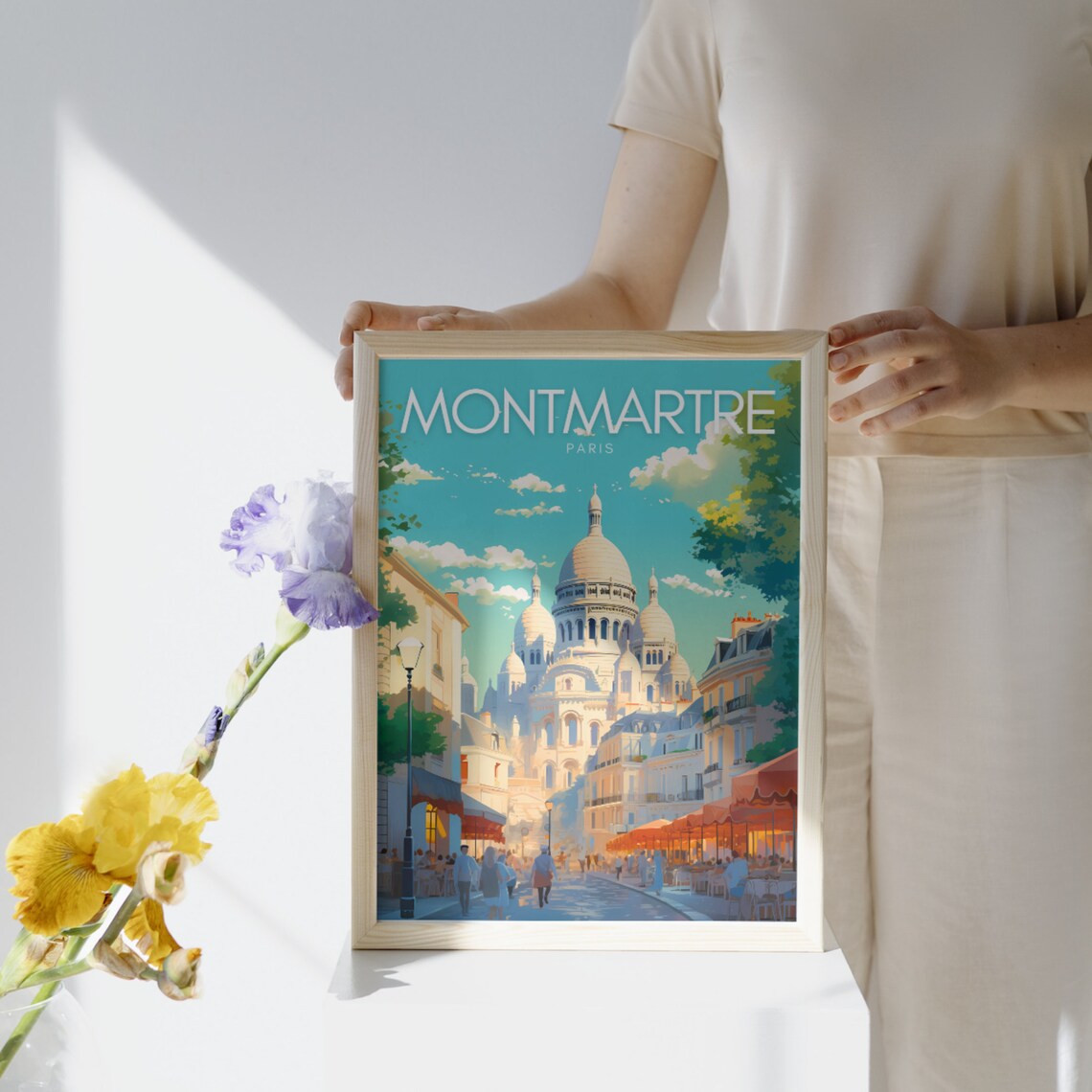 Montmartre Vintage Travel Poster, Parisian Decor - Image 3