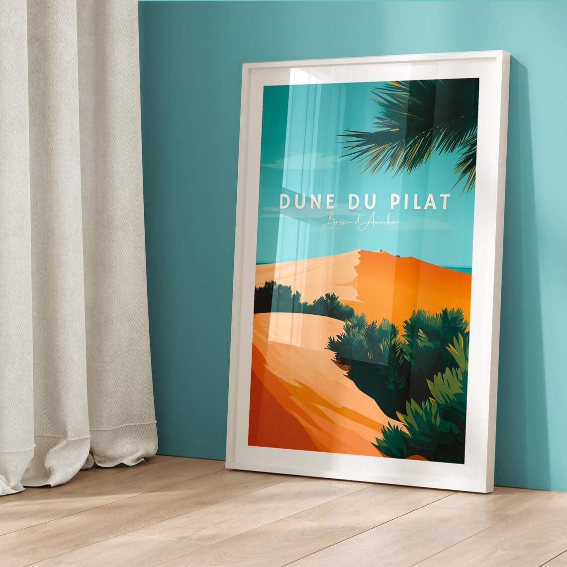 Dune Du Pilat Poster France Wall Art City Prints French Gift Bassin Darcachon Travel Poster Coastal Wall Art - Image 5