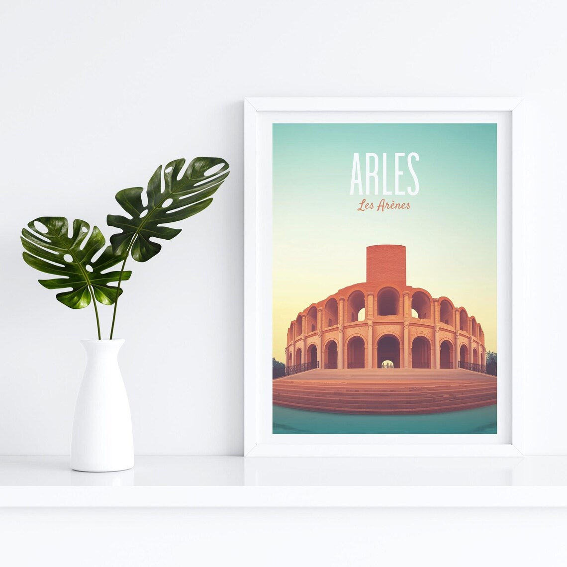 Arles France Roman Amphitheater Les Arenes Vintage Travel Poster - Image 4