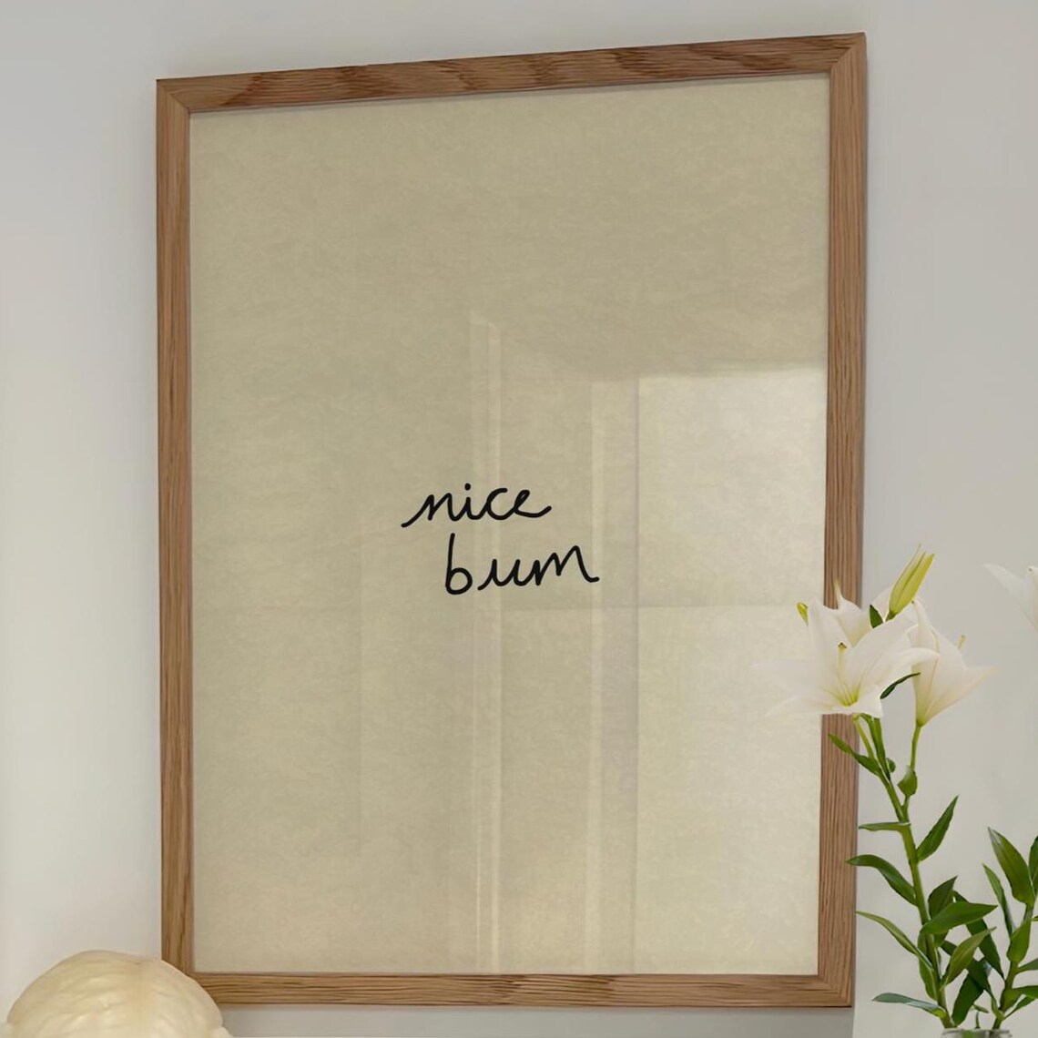 Nice Bum Funny Bathroom Wall Art Poster