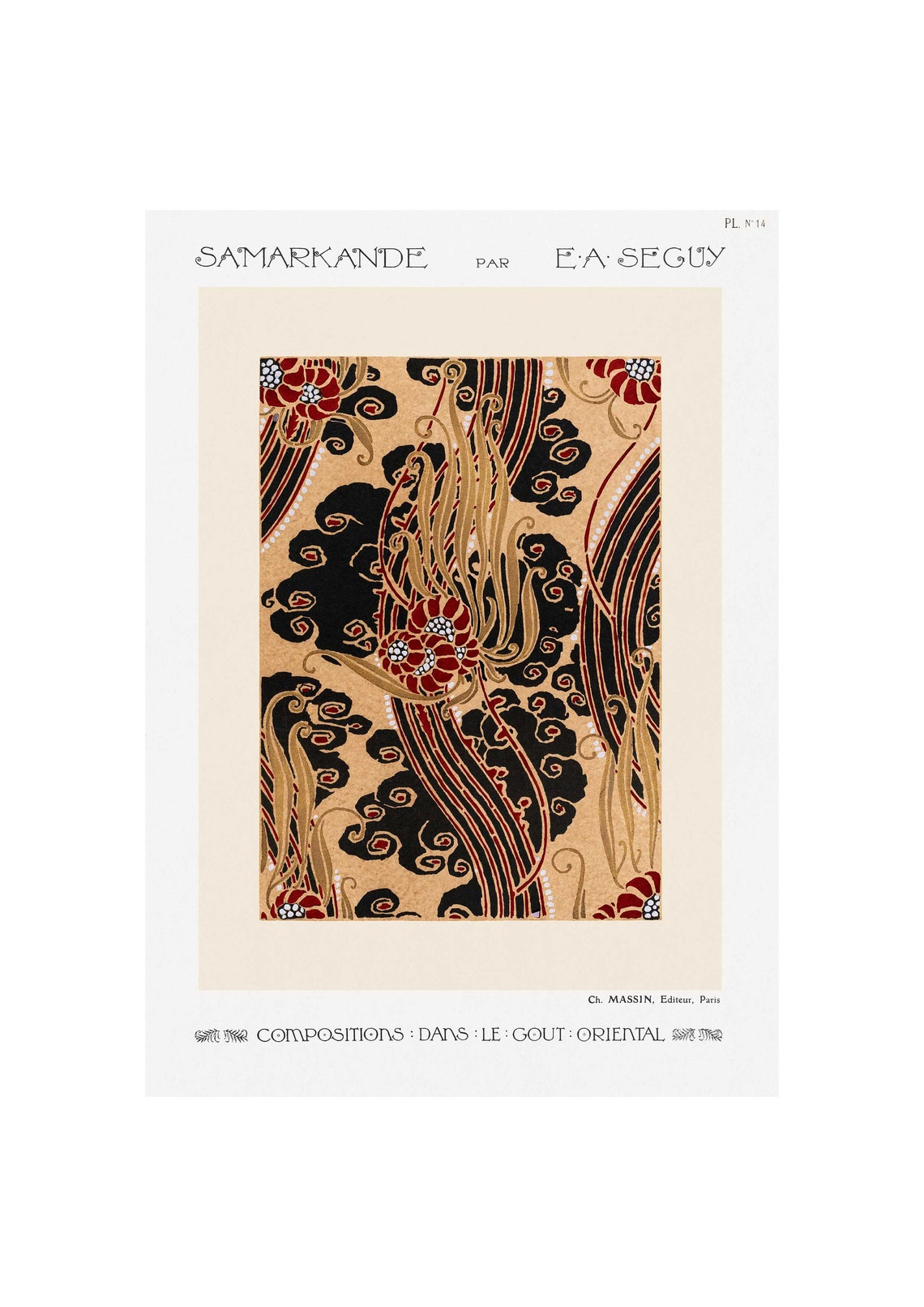 E.A. Seguy Samarkand Plate 14 Oriental Style Decorative Poster