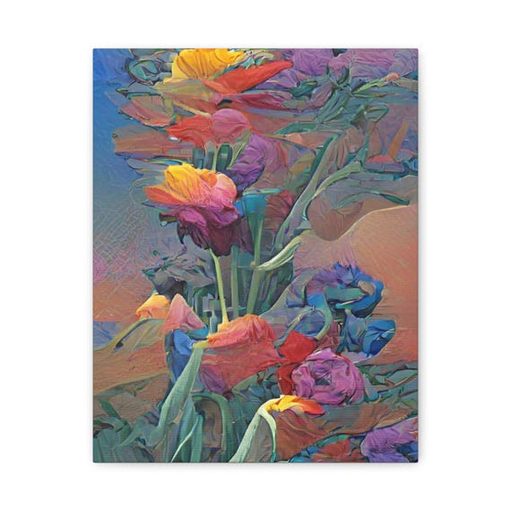 Floral Canvas Wall Art Abstract Flower Painting Home Decor