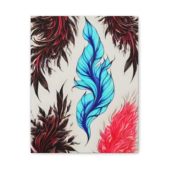 Abstract Feather Canvas Wall Art Gallery Home Decor