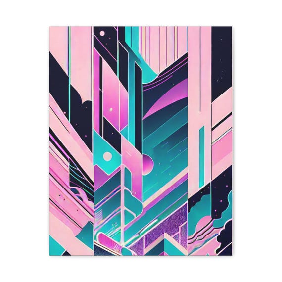 Abstract Geometric Art Print Modern Home Decor Canvas