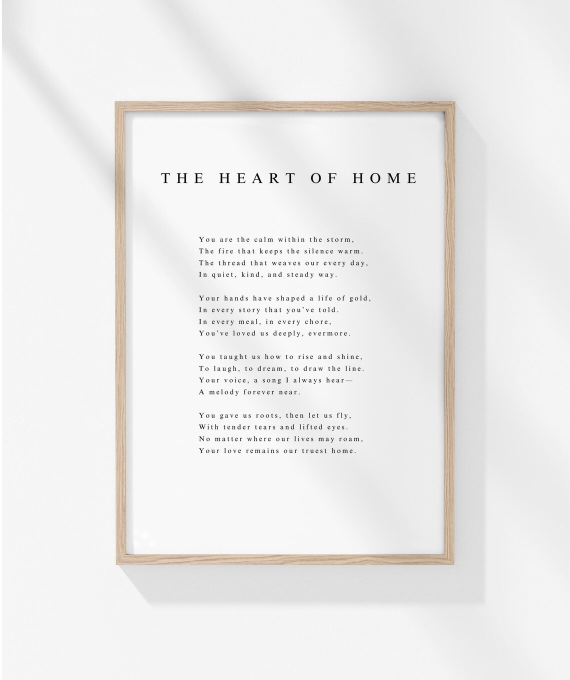 The Heart Of Home Motherhood Poem Mom Gift Minimalist Decor Poster - Image 3