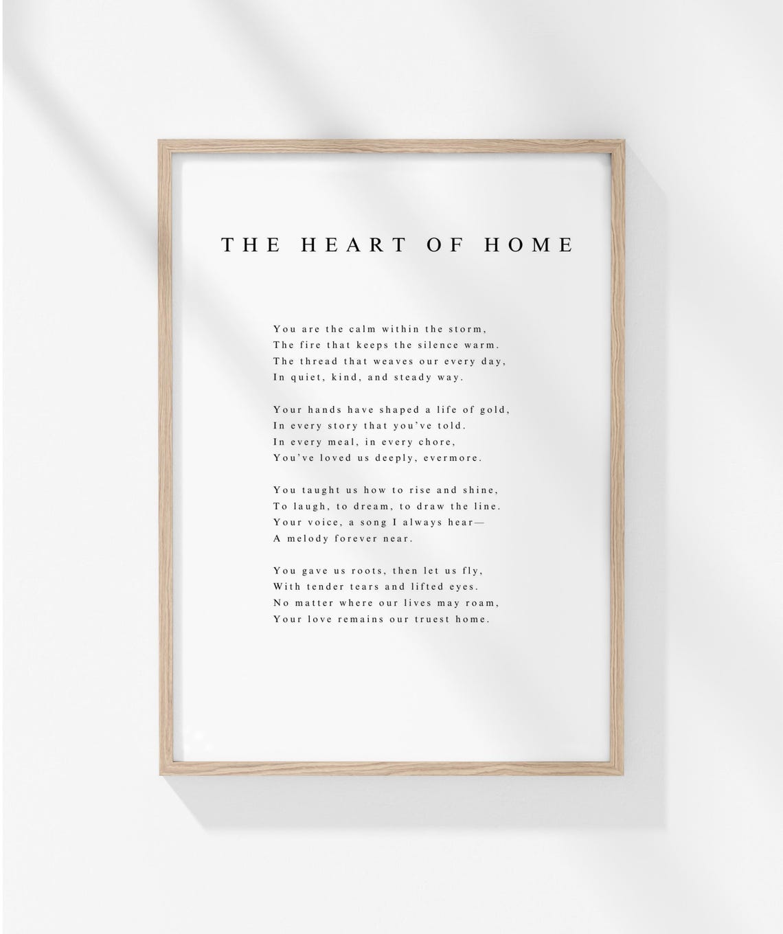 The Heart Of Home Poem 8 X10 Print Wall Art Motherhood Poetry Mothers Day Birthday Anniversary Gift - Image 3