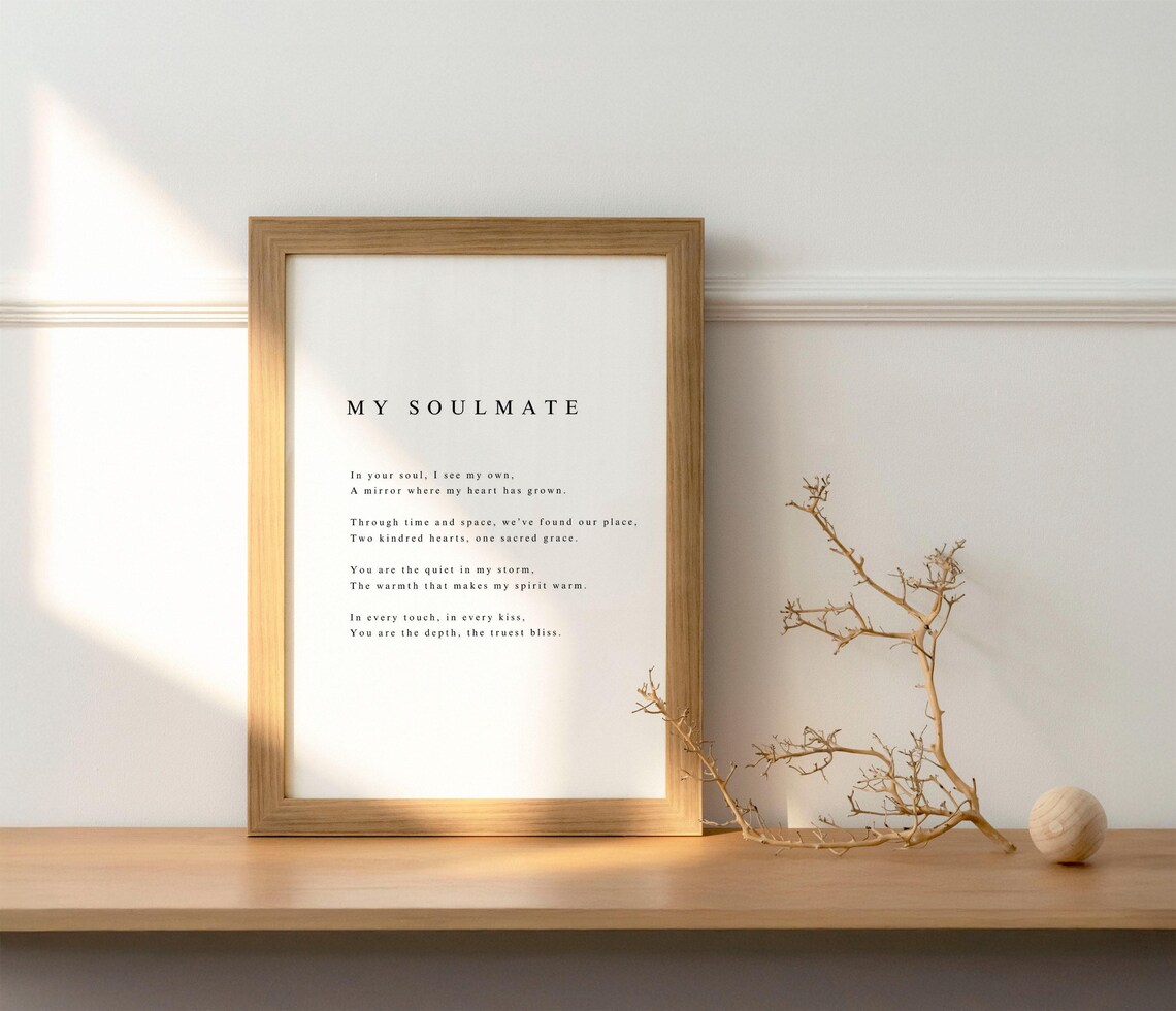 My Soulmate Romantic Devotion True Love Poem Partner Gift Poster - Image 3