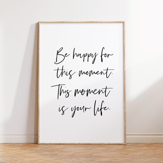 Inspirational Quotes Wall Art Happiness Quote Print Printable Art Inspiration Life Quote Wall Art Affirmation Art