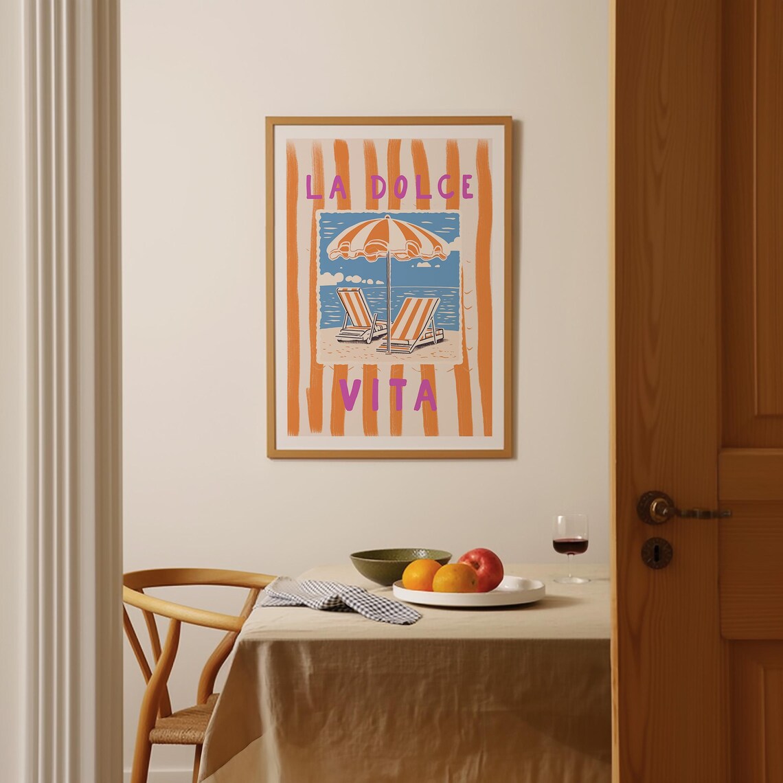La Dolce Vita Italian Beach Club Retro Summer Travel Art Poster - Image 2