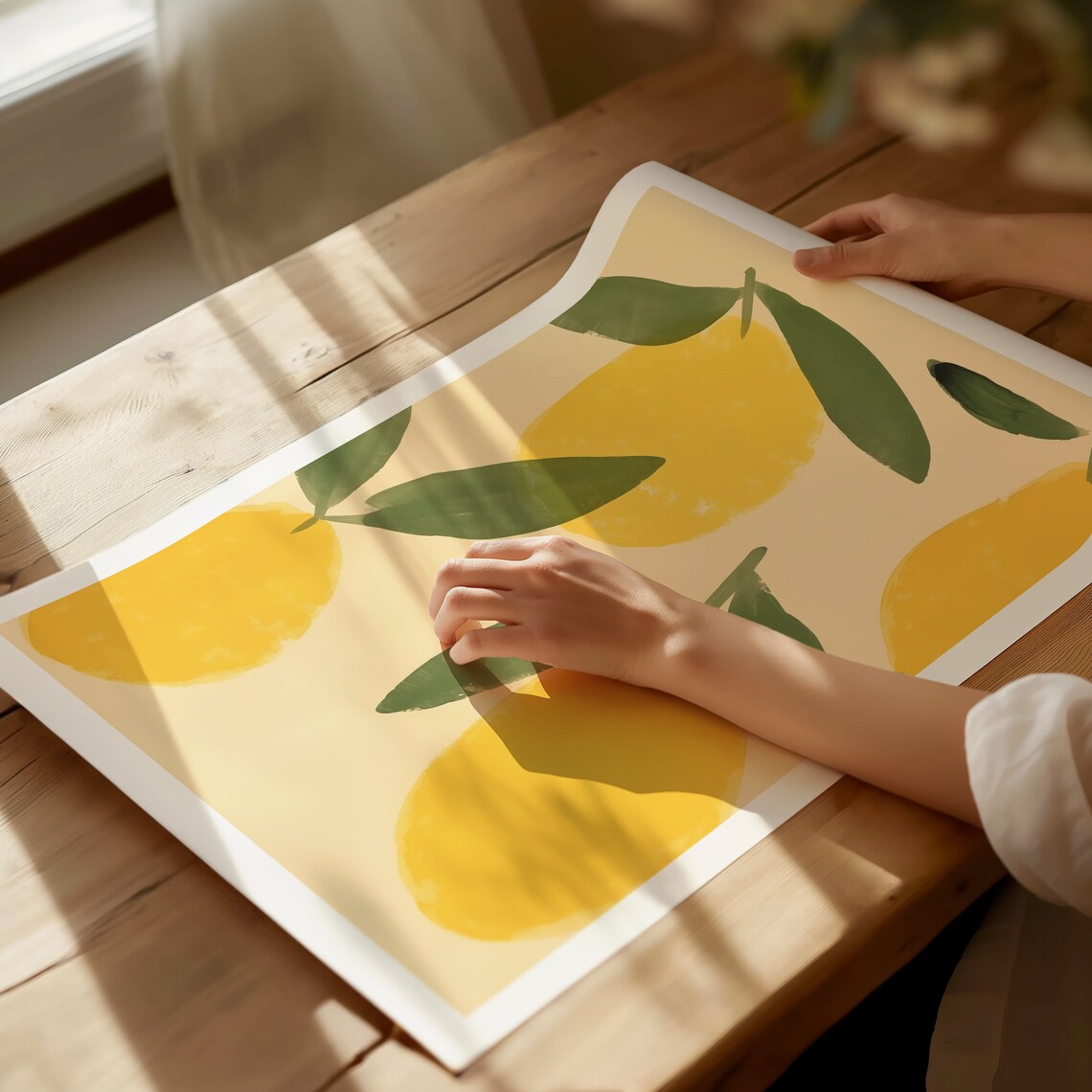 Lemon Art Print, Minimalistic Kitchen Wall Decor - Image 4