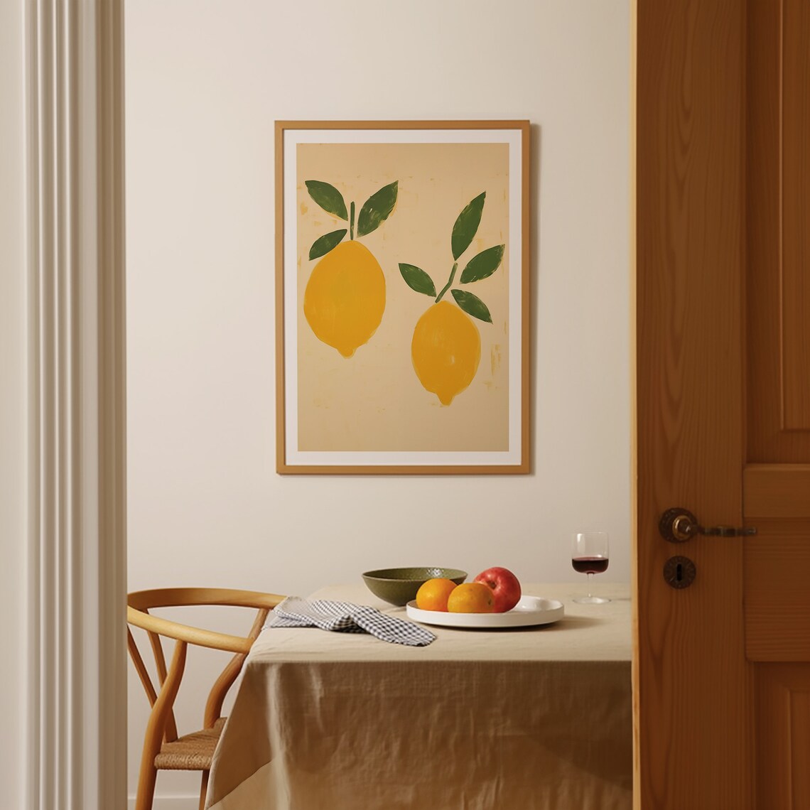 Minimalistic Lemons Art Print, Kitchen Wall Decor - Image 4