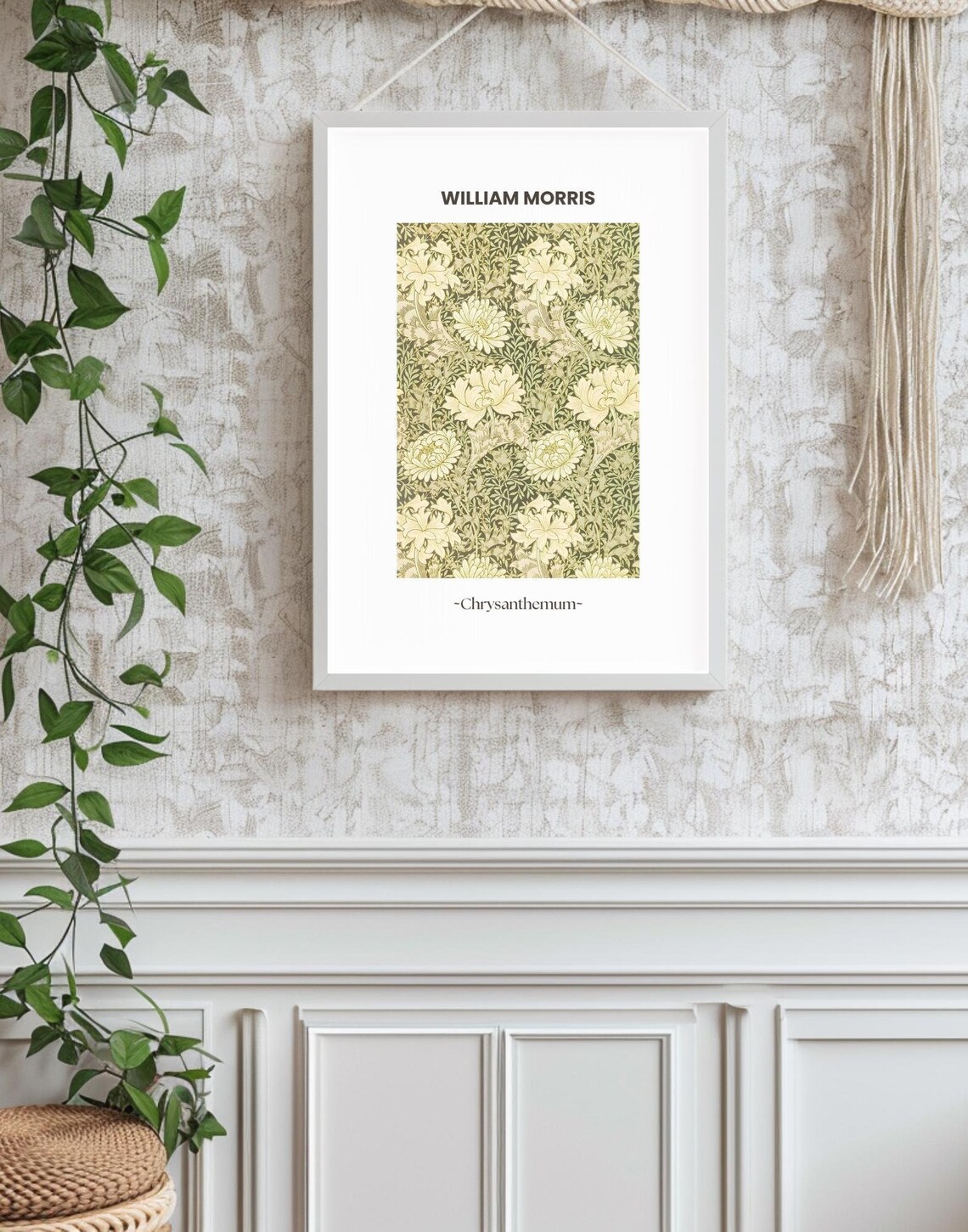 William Morris Chrysanthemum Art Print, Pattern