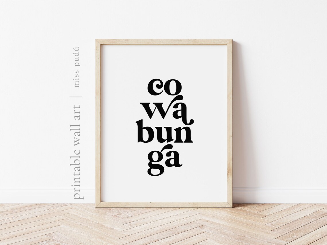 Cowabunga Surf Wall Art, Coastal Nursery Decor - Image 2