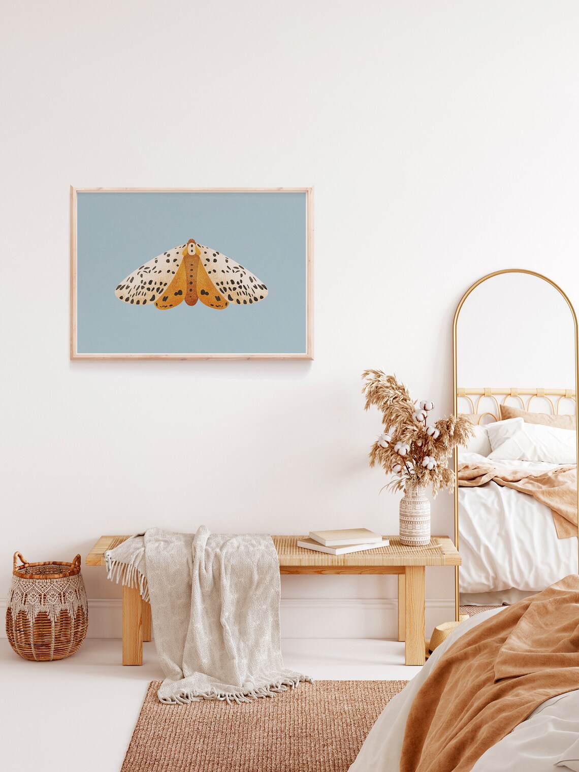 Moth Illustration Modern Wildlife Garden Art Print - Image 3