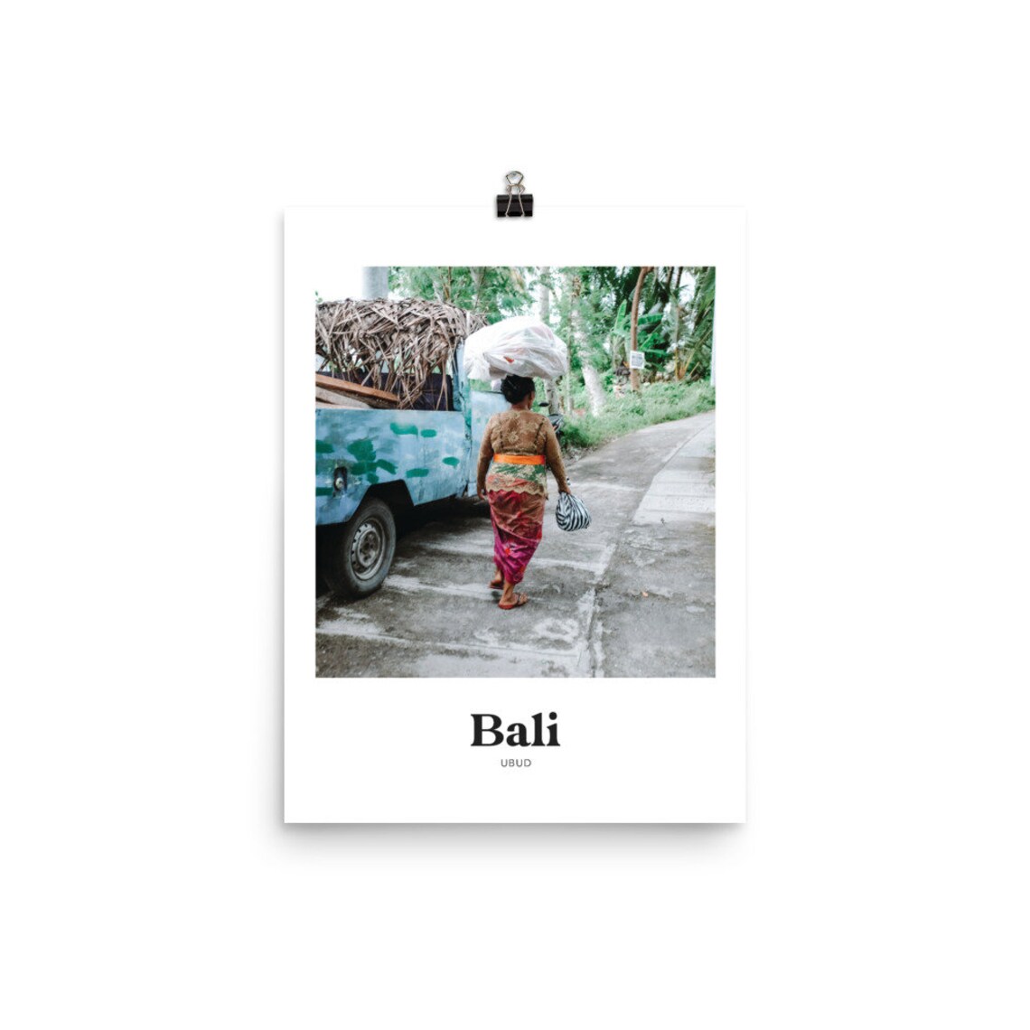 Bali Ubud Balinese Woman Traditional Street Photography Travel Poster - Image 2