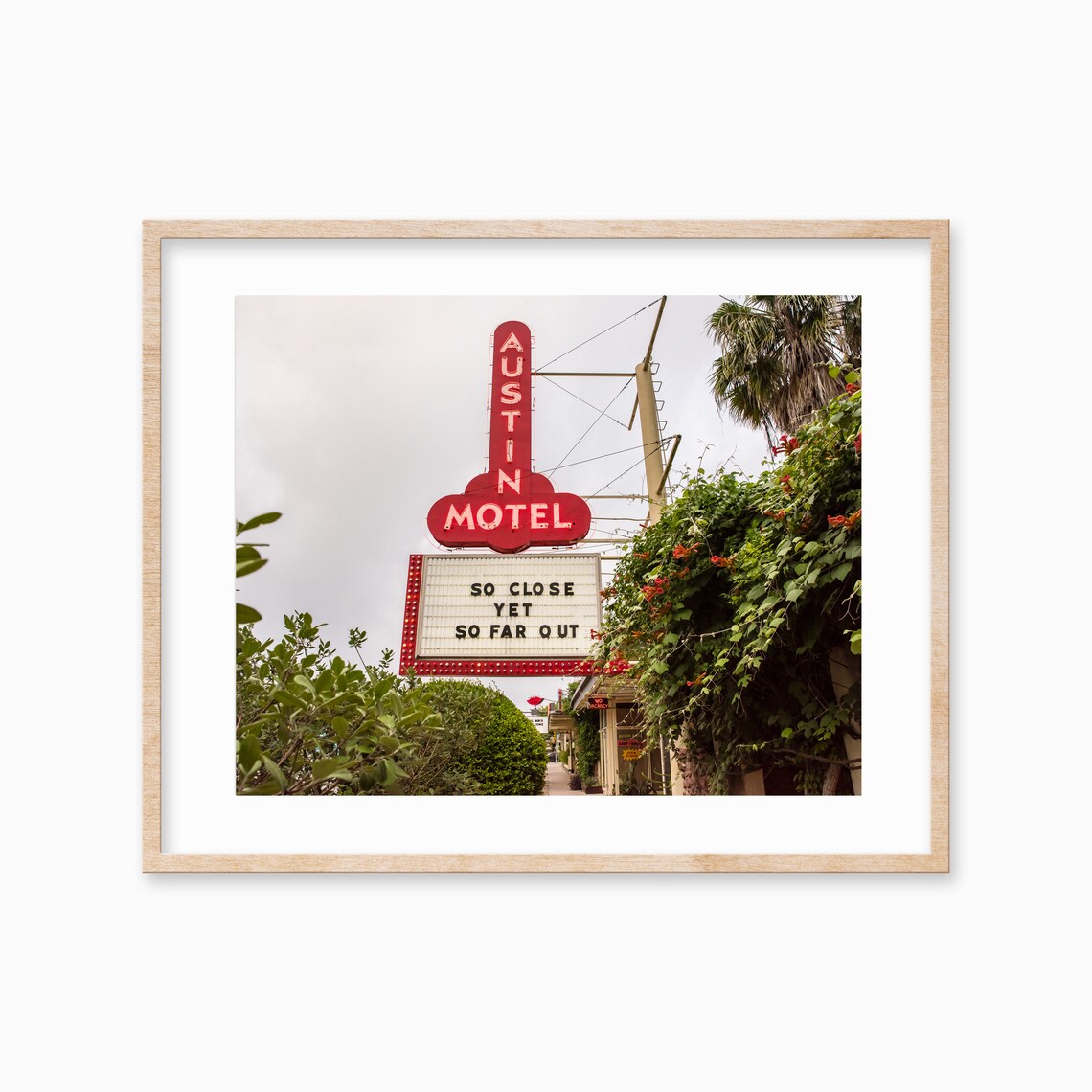 Austin Motel Vintage Texas Travel Poster Print