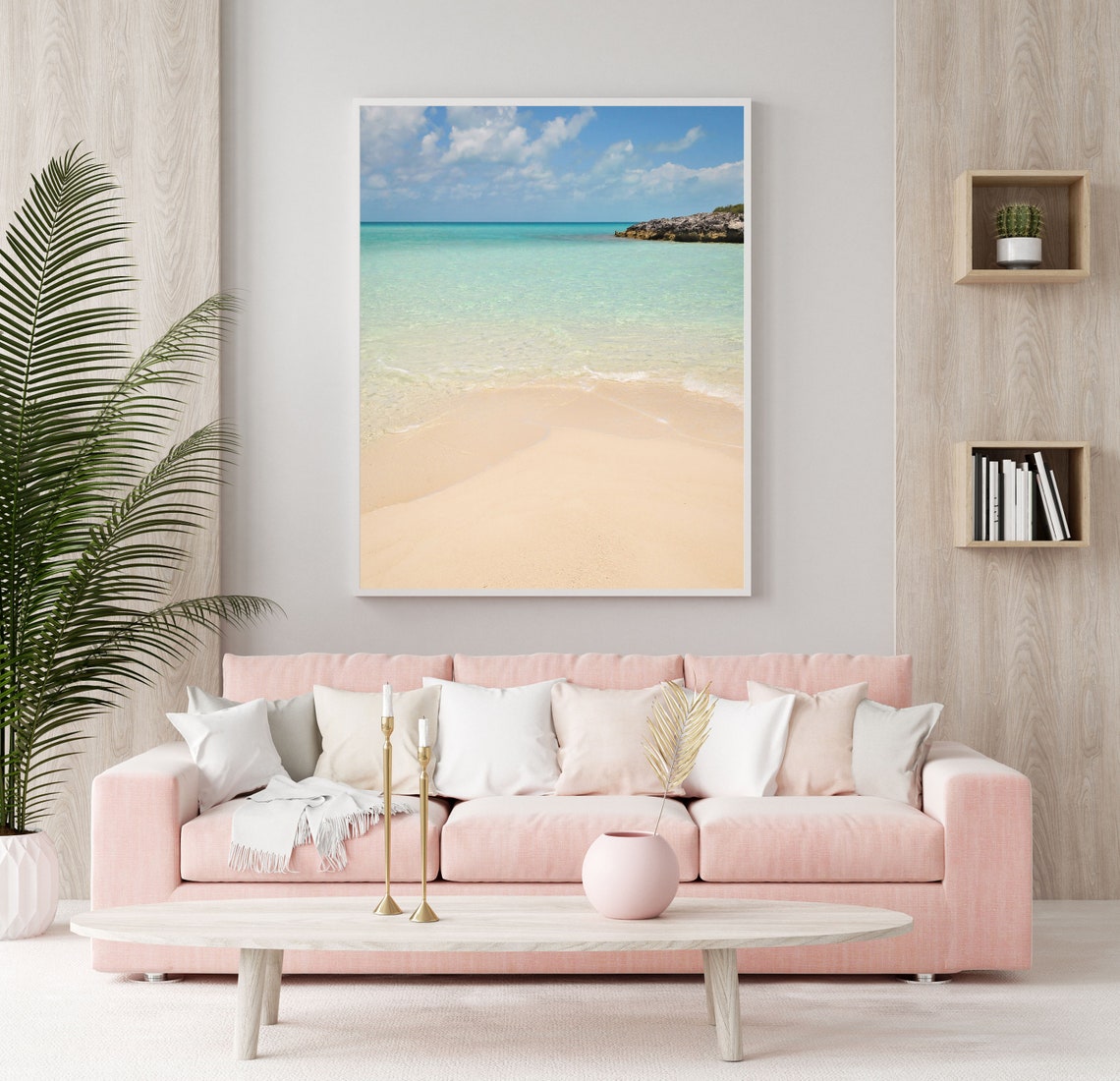Tropical White Sand Beach Turquoise Ocean Water Photography Poster