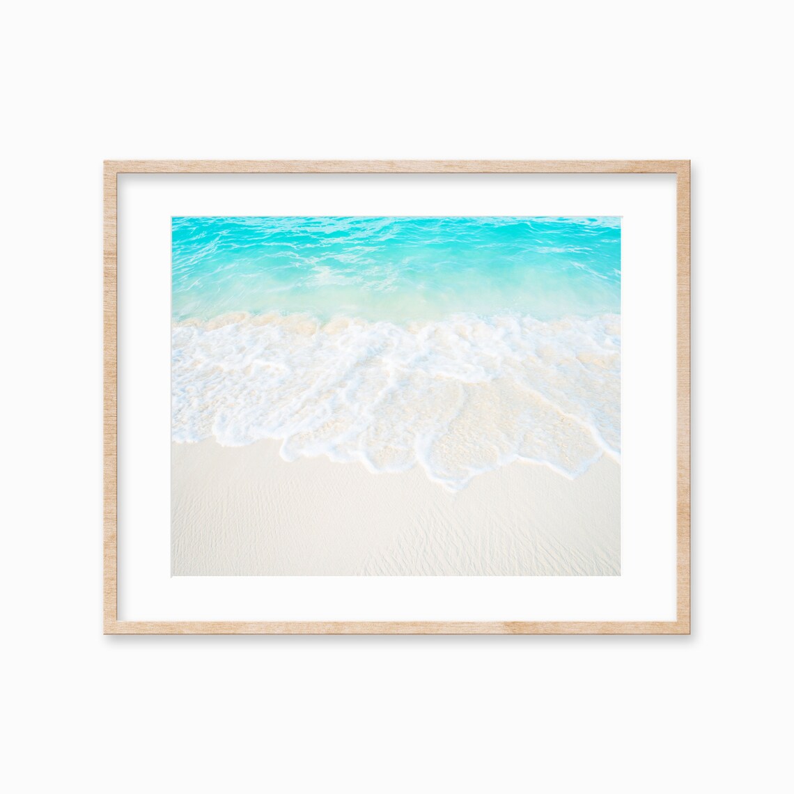 Water Water Print, Ocean Waves Coastal Poster - Image 3