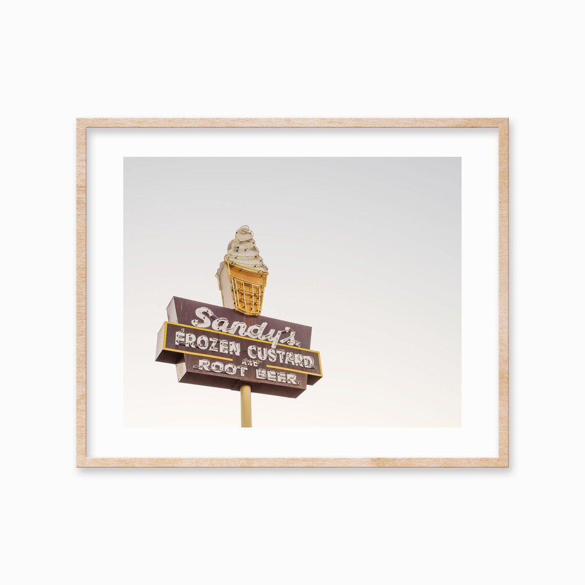 Austin, Texas Ice Cream Mid-Century Art Print