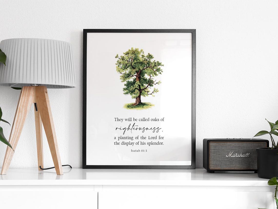 They Will Be Called Oaks Bible Verse Art Print - Image 2