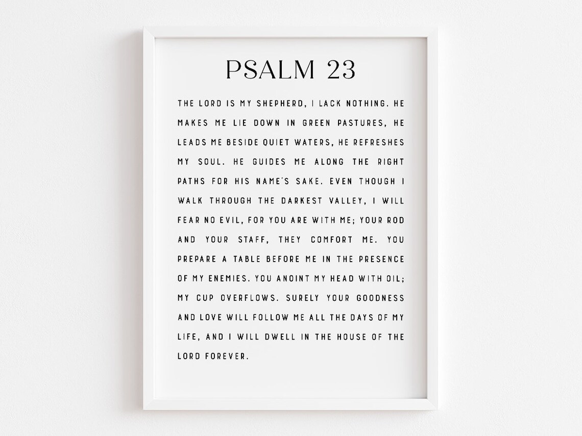 Psalm 23 The Lord Is My Shepherd Scripture Art