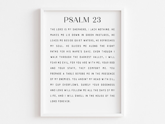 Psalm 23 The Lord Is My Shepherd Scripture Art