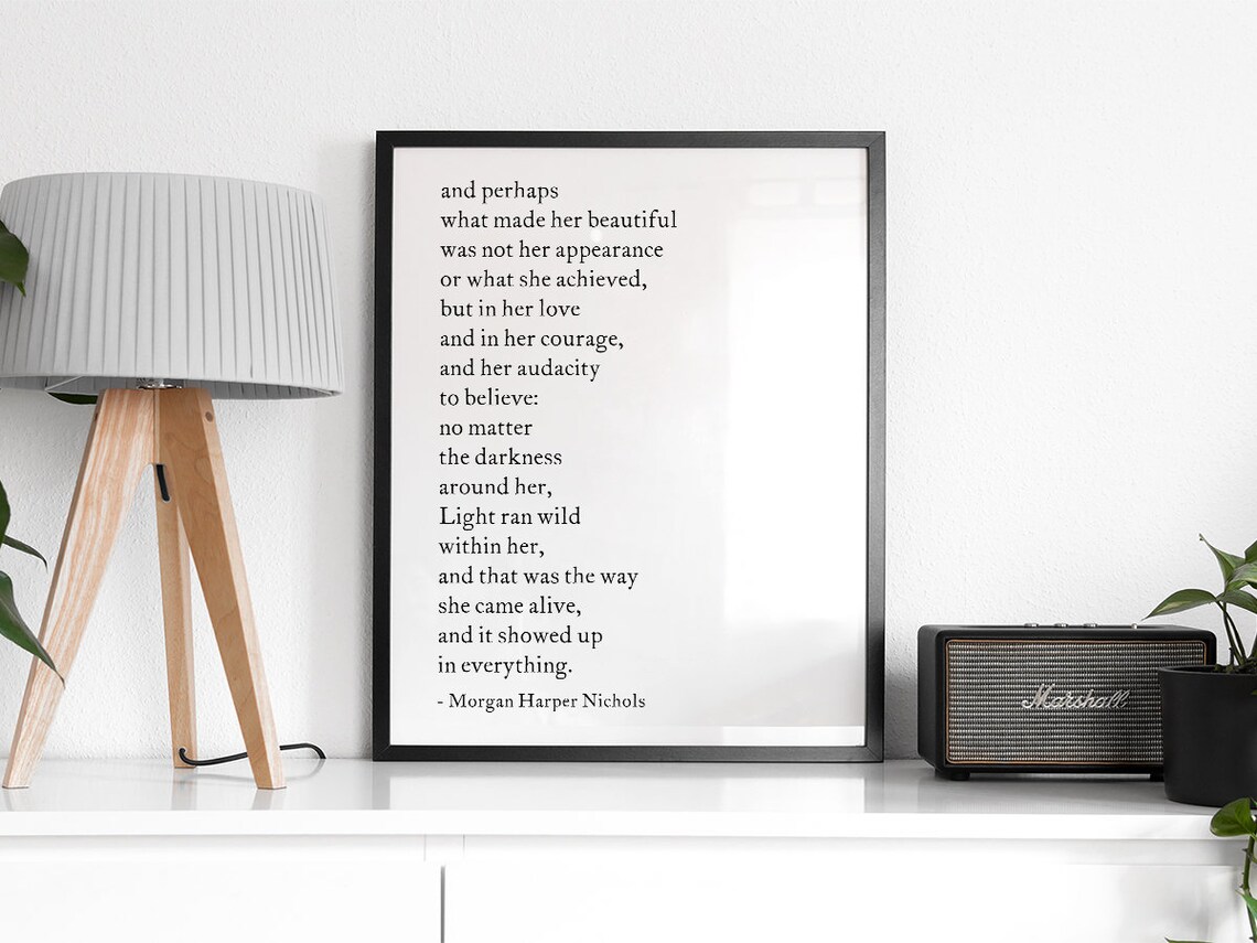 Morgan Harper Nichols What Made Her Beautiful Inspirational Poem Poster - Image 2