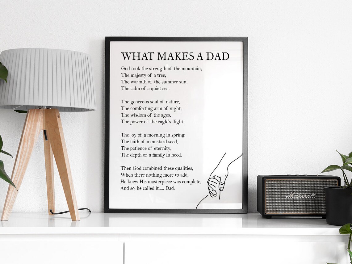 What Makes A Dad, Mountain Poetic Wisdom Art Print - Image 2