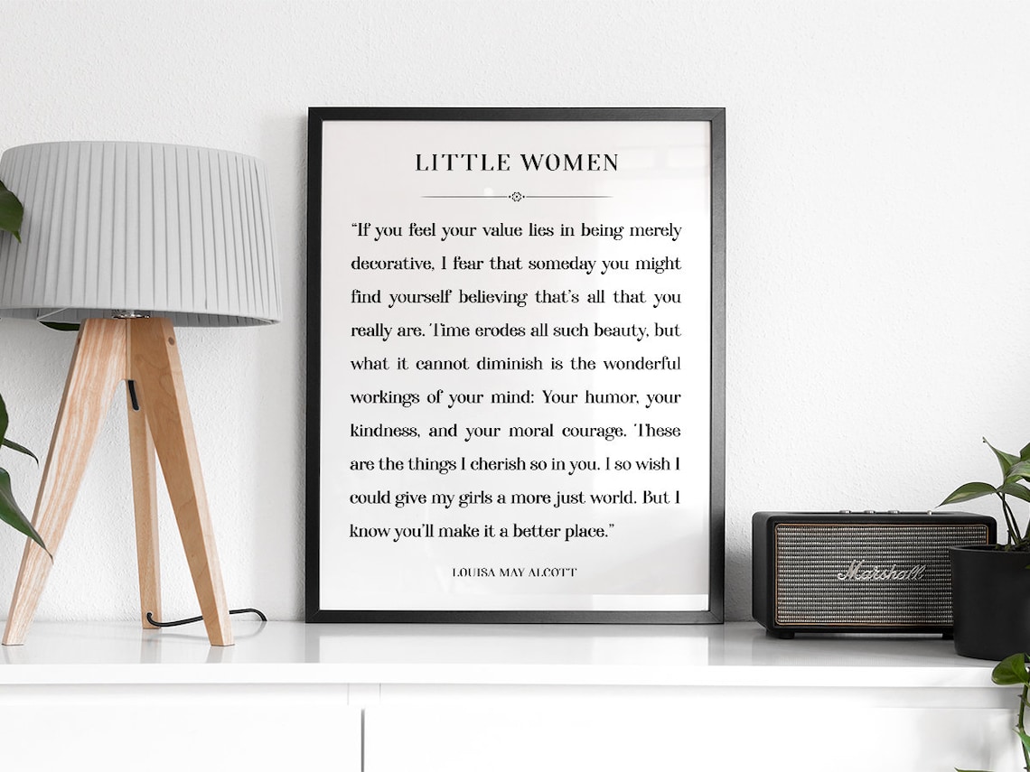 If You Feel Your Values Quote, Little Women Art Print - Image 2