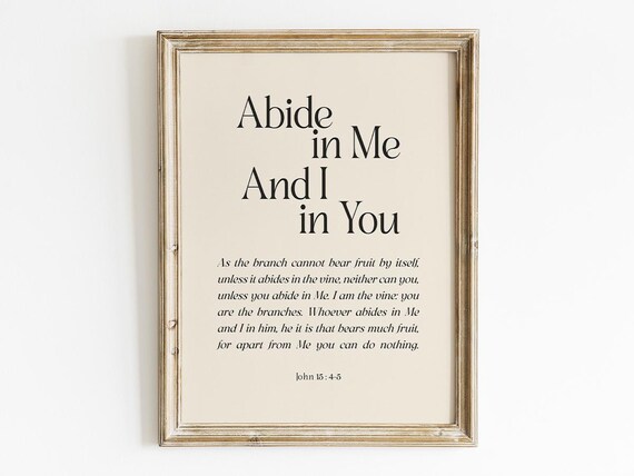 Abide In Me The Spirit Of Lord, Bible Verse