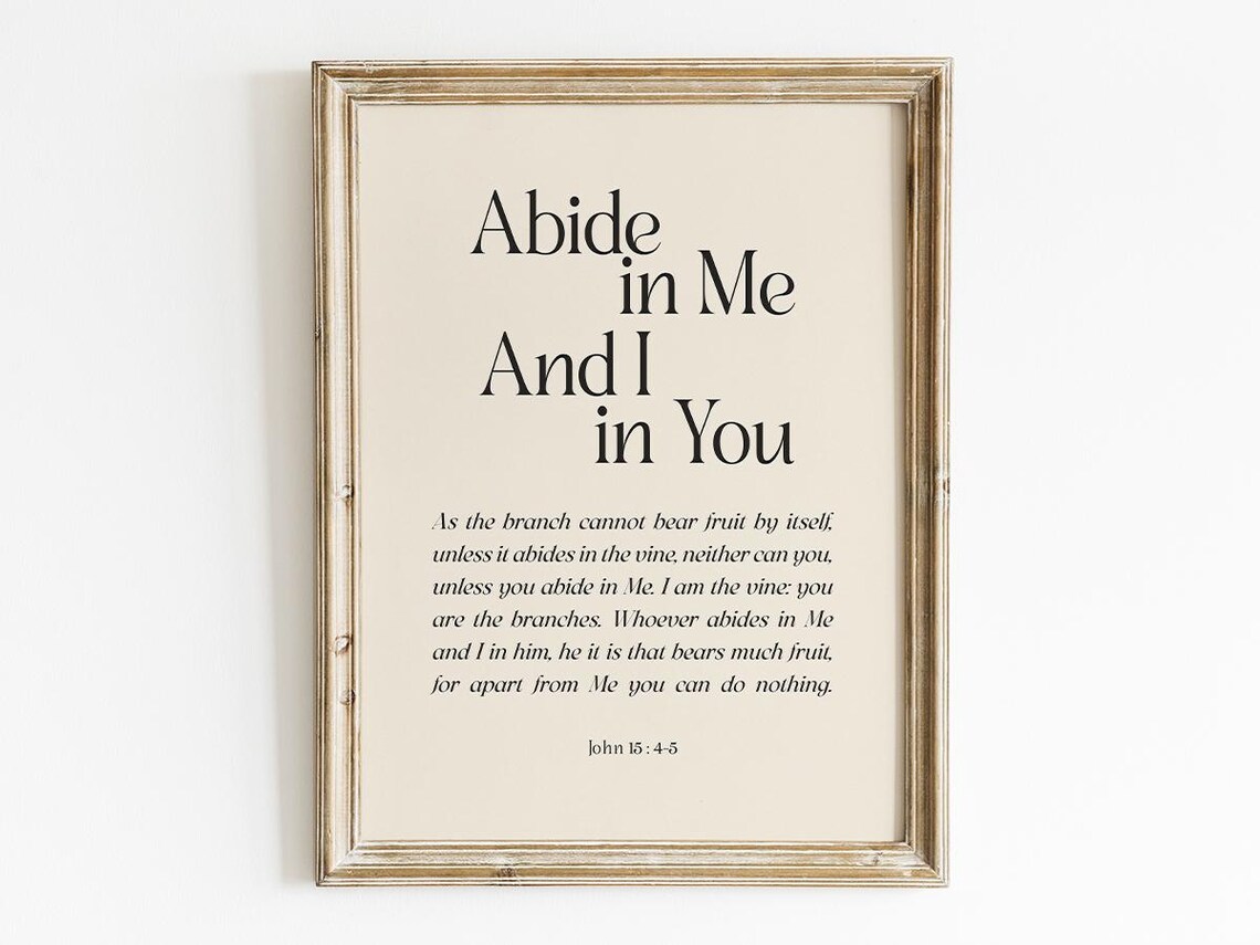 Abide In Me The Spirit Of Lord, Bible Verse
