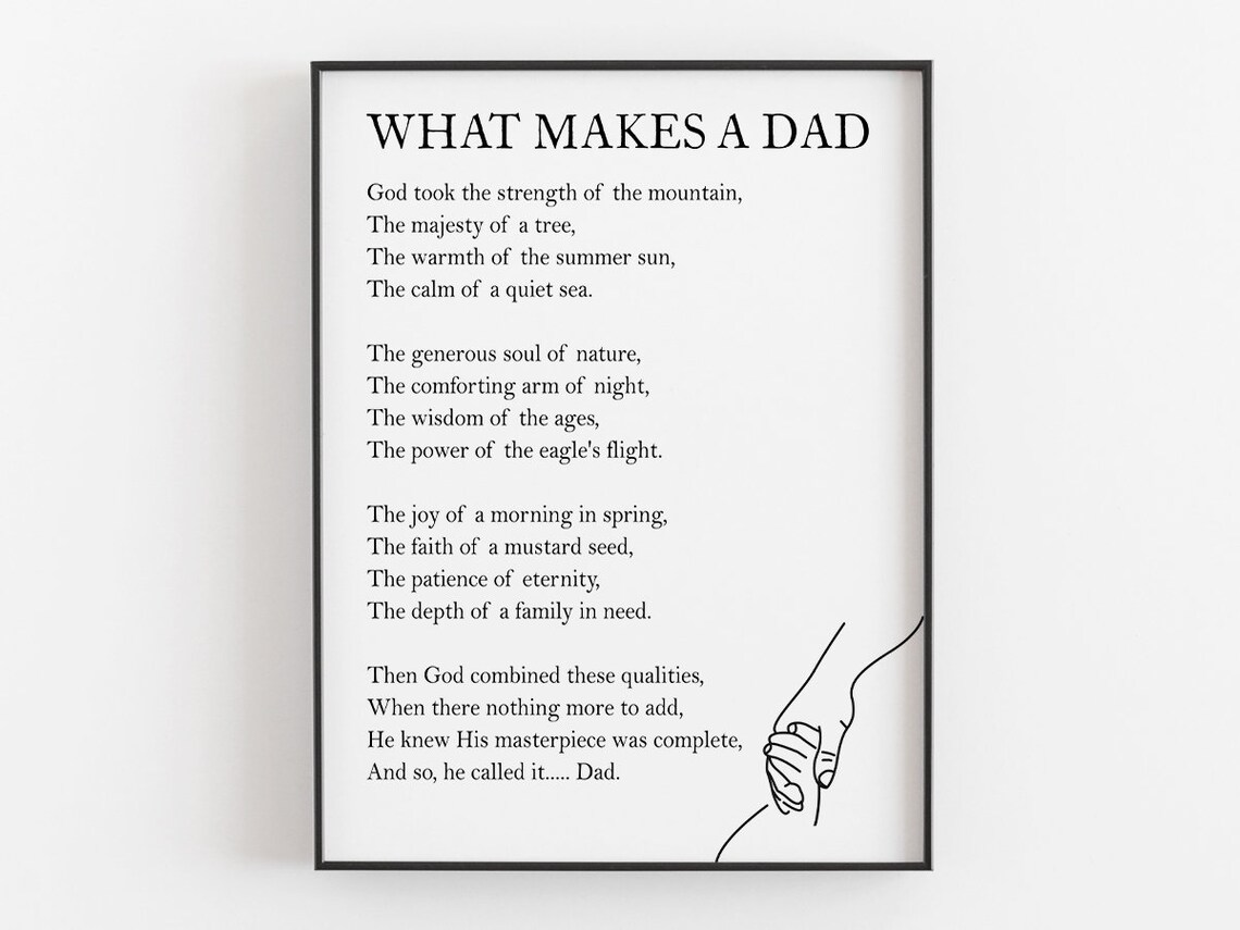 What Makes A Dad, Mountain Poetic Wisdom Art Print