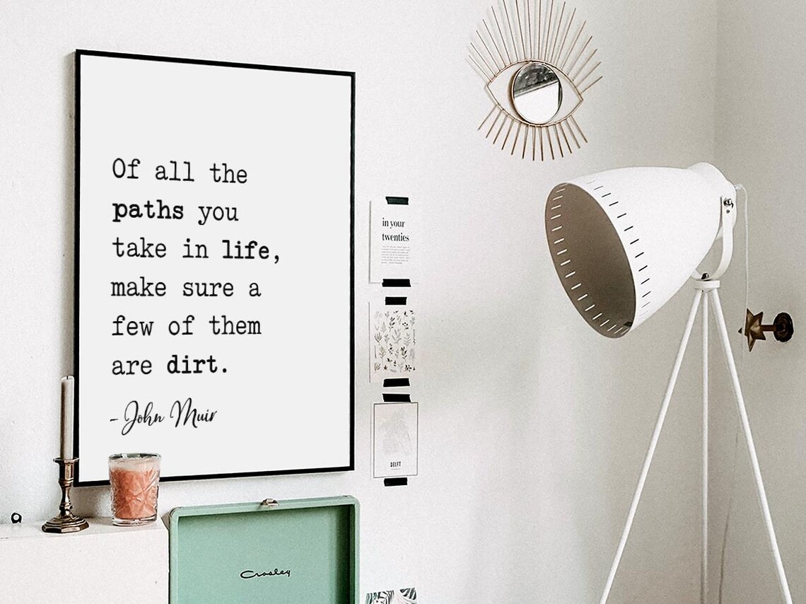 Of All The Paths Make Sure A Few Are Dirt John Muir Hiking Poster - Image 3