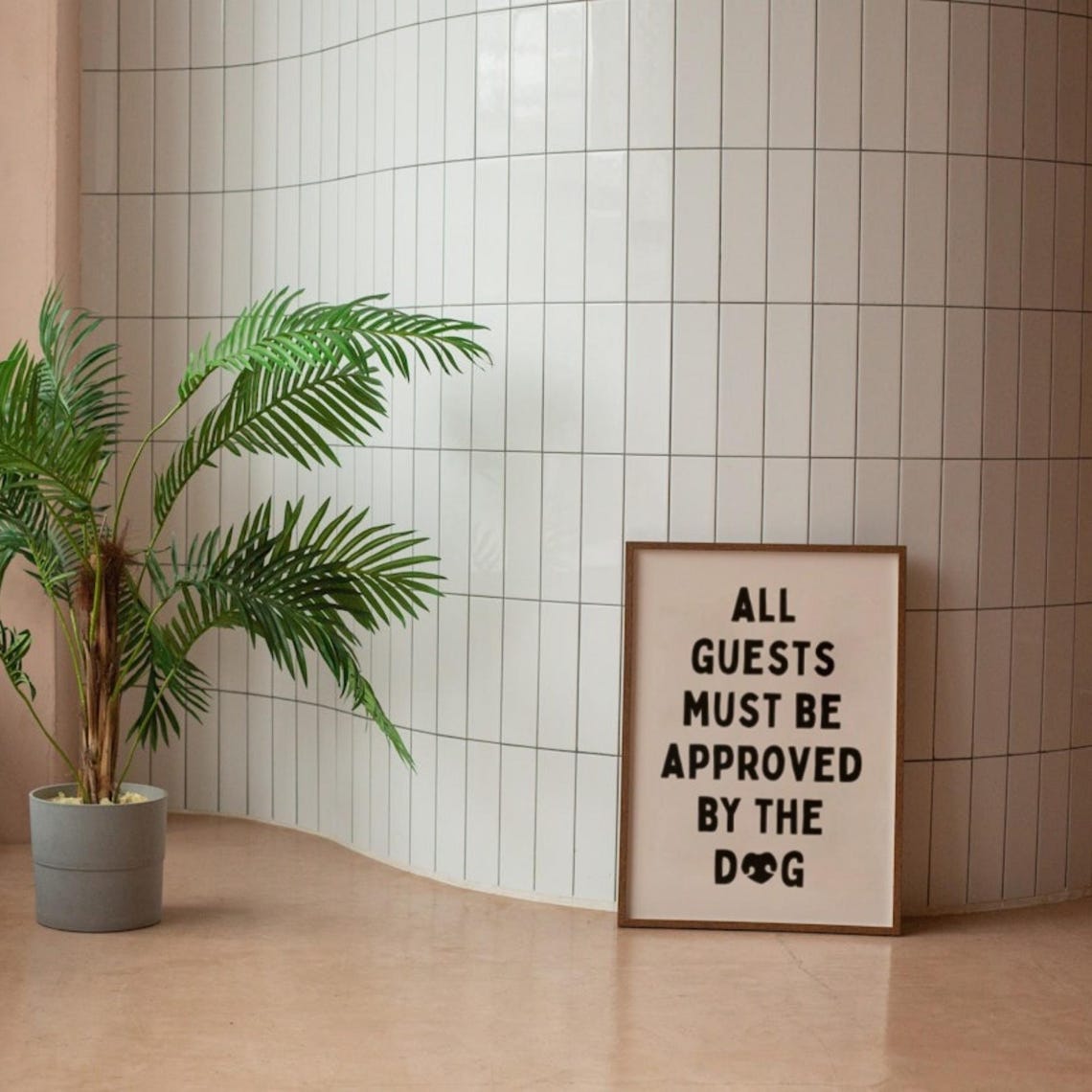 All Guests Must Be Approved By The Dog Funny Pet Gift Poster - Image 2