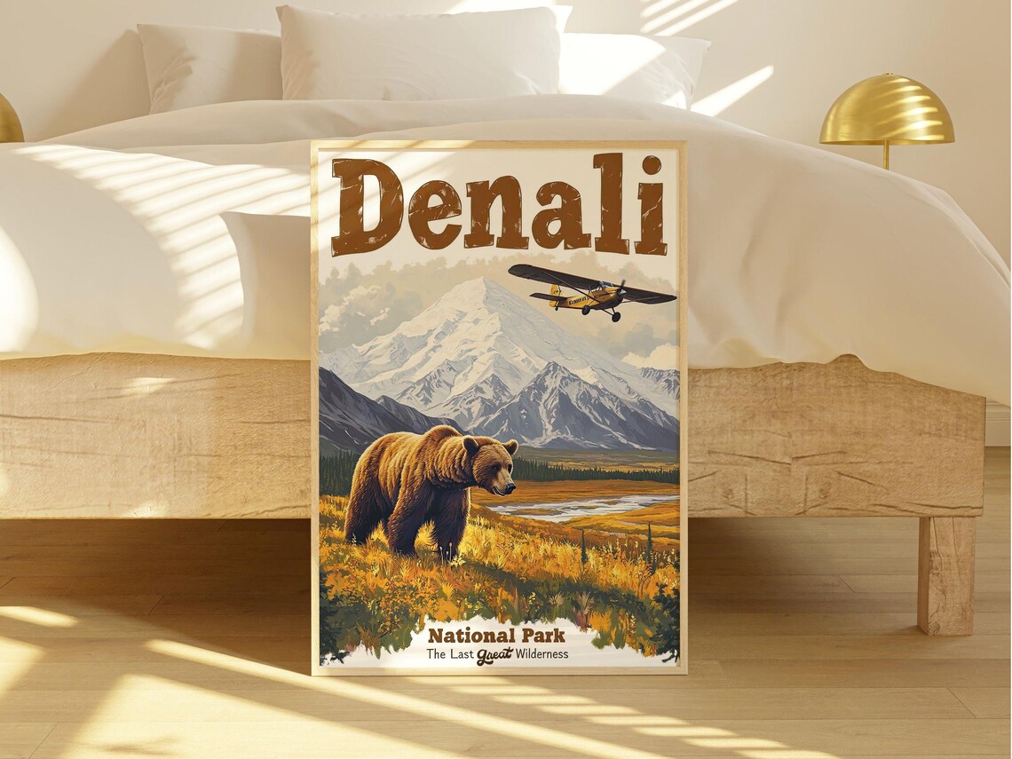 National Park Retro Travel Poster, Vintage Landscape
