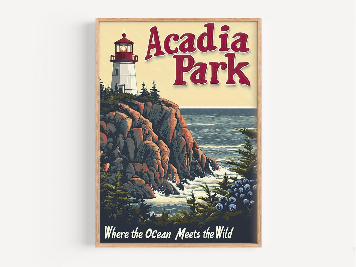 National Park Retro Travel Poster, Vintage Landscape - Image 2