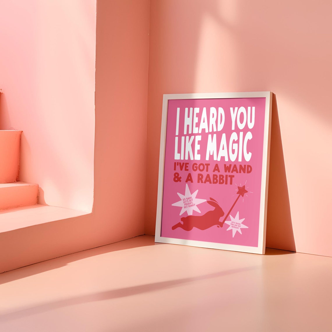 I Heard You Like Magic Pink Chappell Roan Song Lyric Typography Poster - Image 2