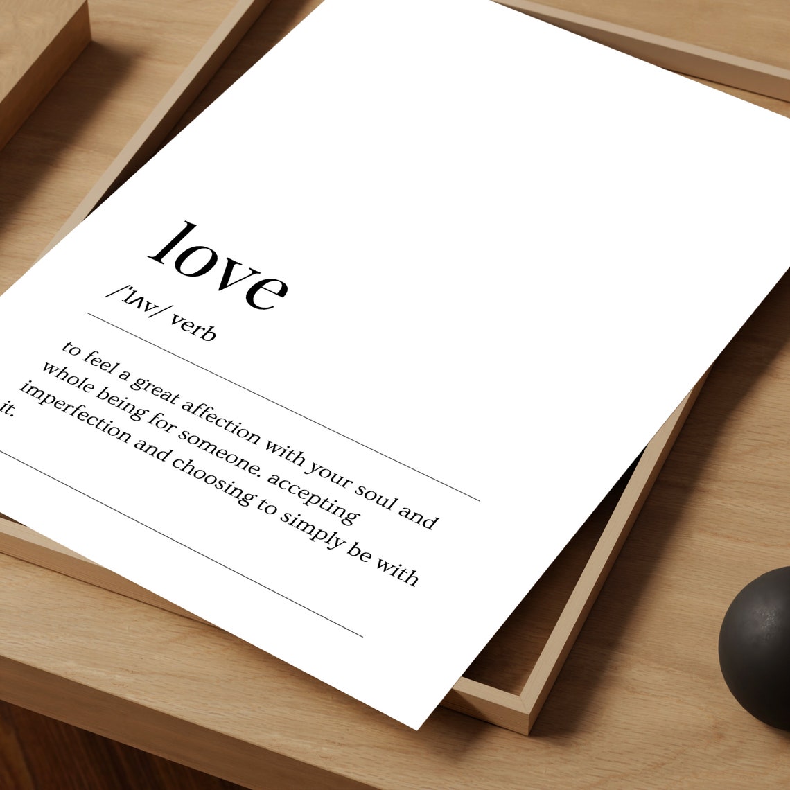 Love Dictionary Definition White Minimalist Typography Poster - Image 8