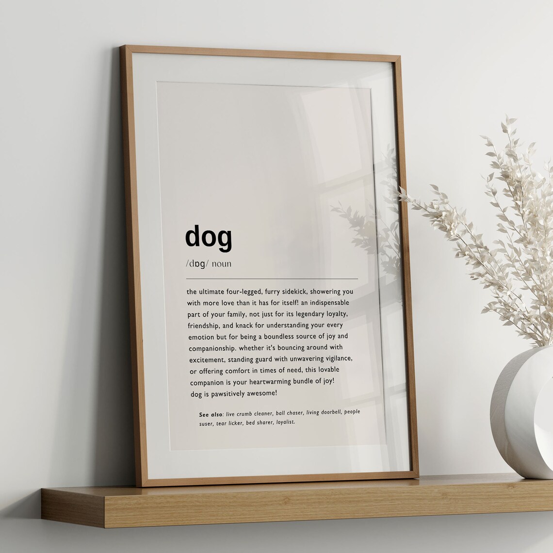 Dog Definition Word Art Funny Dog Lover Typography Gift Poster - Image 5