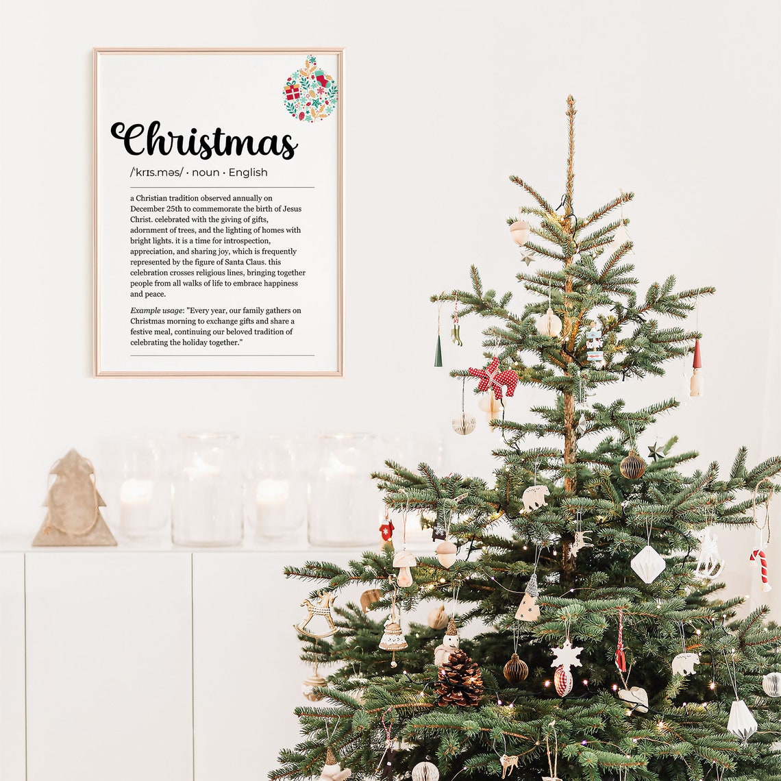 Christmas Definition Word Art Typography Holiday Gift Poster - Image 4