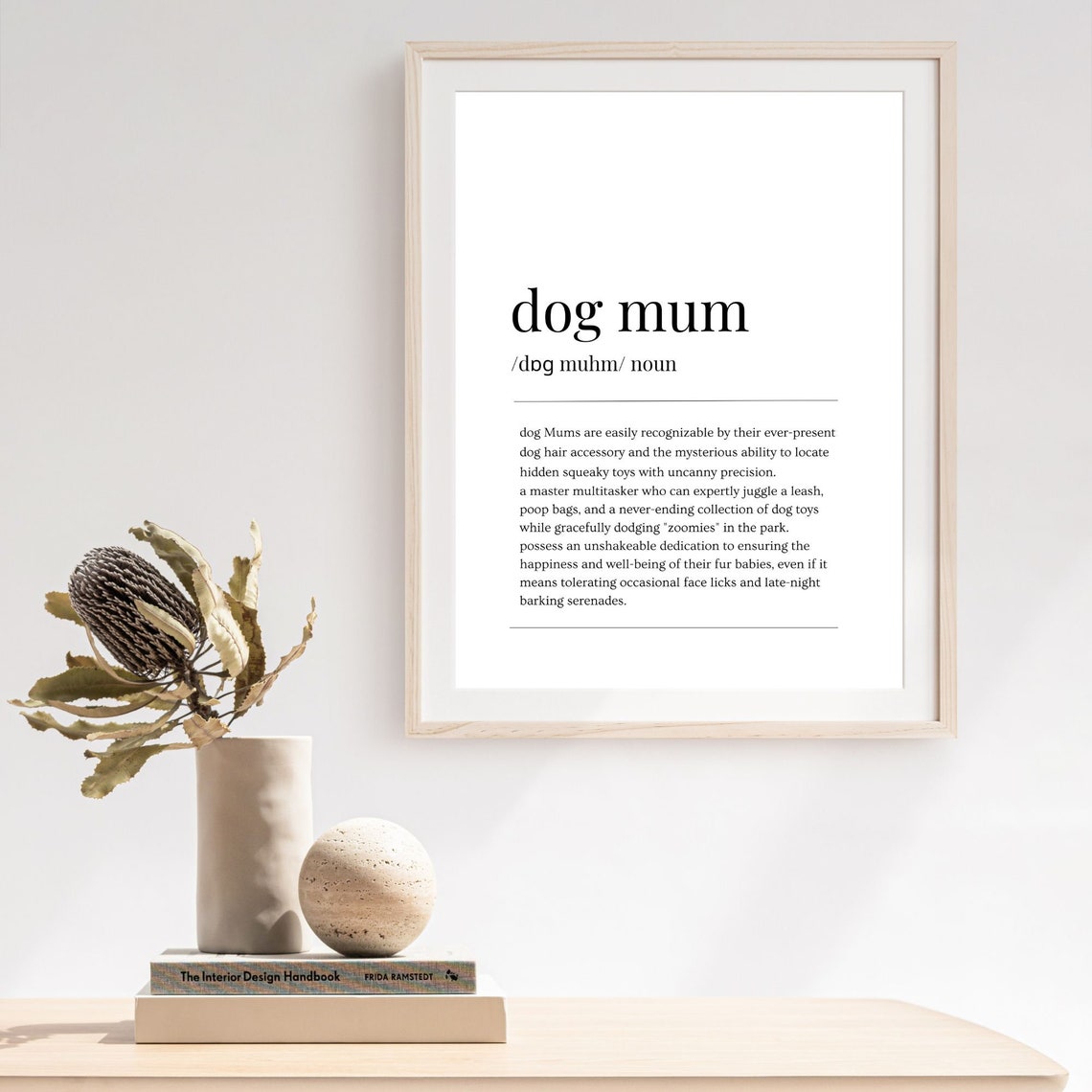 Dog Mum Definition Funny Dog Lover Gift Typography Art Poster - Image 4