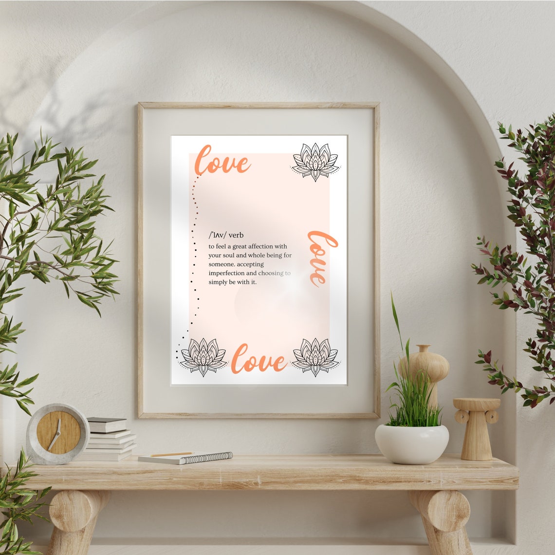 Love Dictionary Definition Modern Definition Art Print Gift For Her Instant Poster Love Definition Print Pink Lbl003 - Image 3
