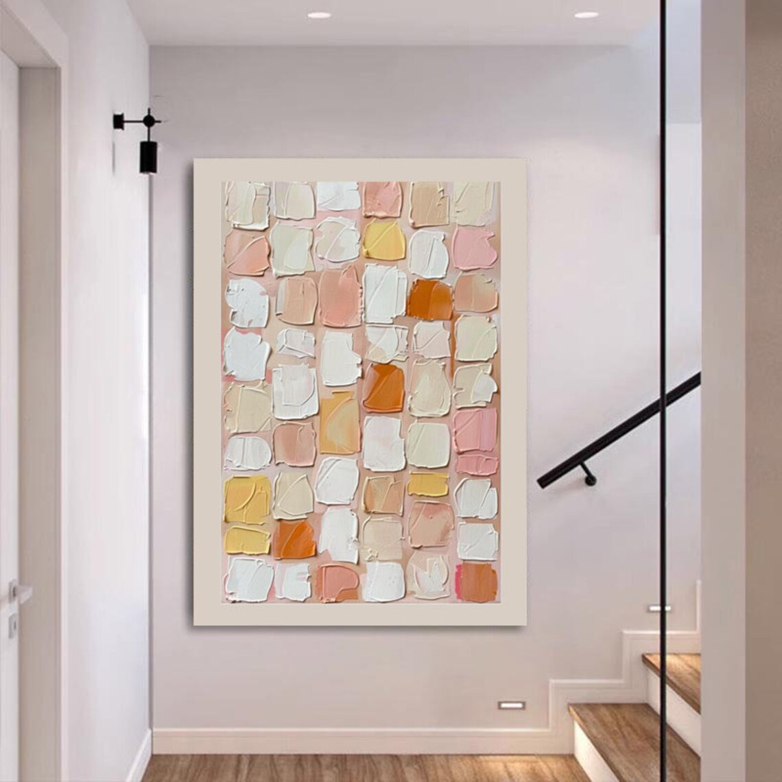 Modern Abstract Oil Painting Wall Art Print, Living Room - Image 3