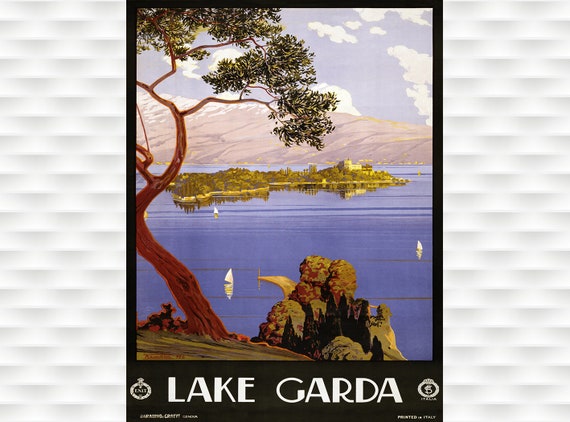 Lake Garda Vintage Travel Poster