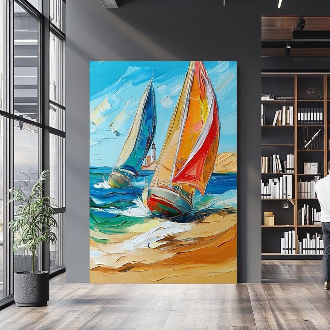 Colorful Sailing Boats Wall Art Vibrant Nautical Decor For Coastal Homes