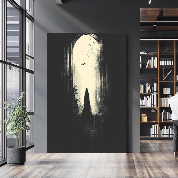 Dark Wall Art Modern Abstract Wall Art Dark Wall Art Framed Gothic Wall Art Gothic Dark Fantasy Painting