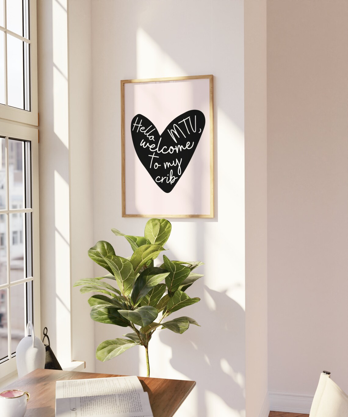 Hello Mtv Welcome To My Crib Retro Typography Art Print - Image 3