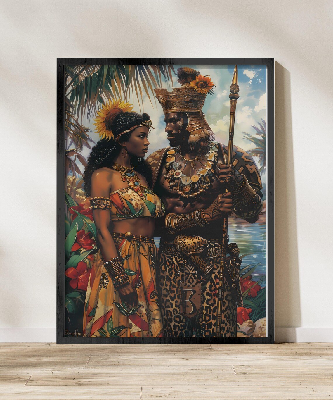 African Yoruba Orisha Art Print, Spiritual Decor