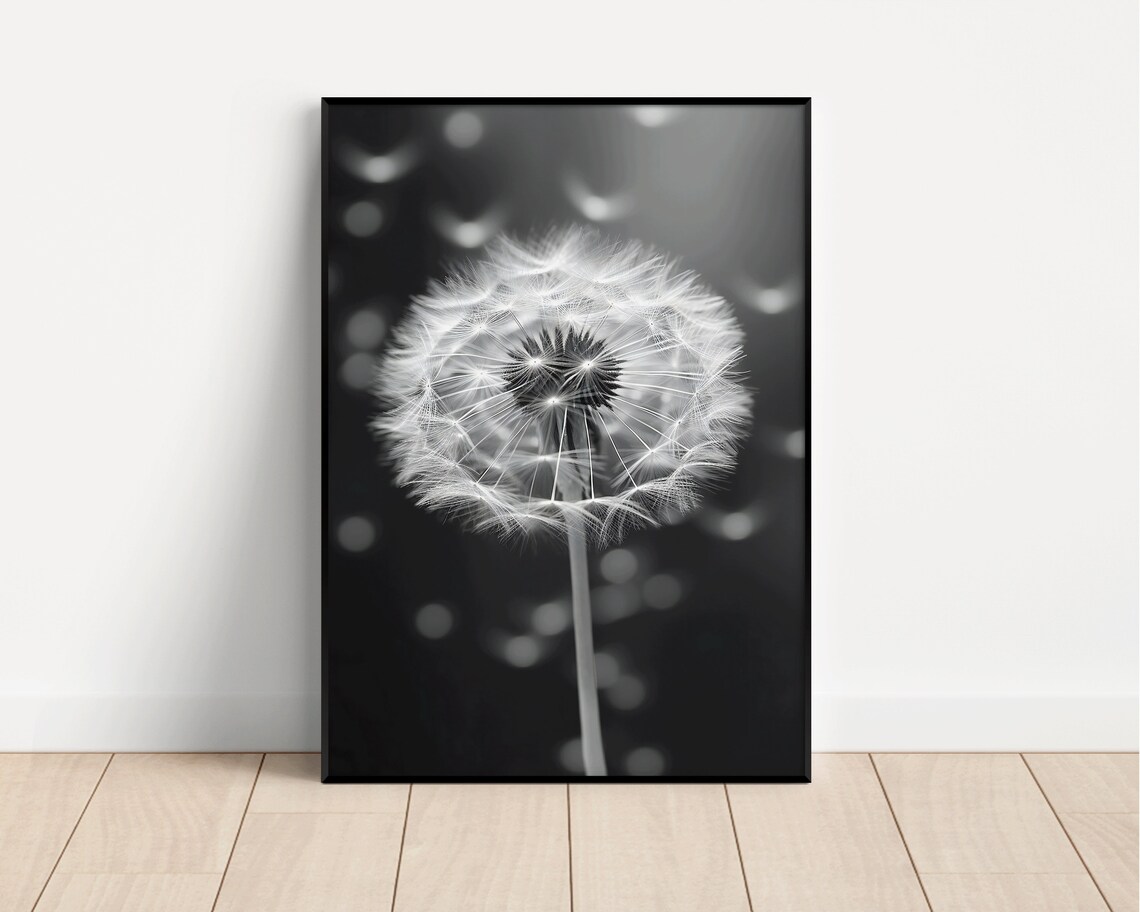 Dandelion Minimalist Poster, Botanical Wall Art - Image 3